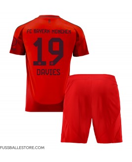 Günstige Bayern Munich Alphonso Davies #19 Heimtrikotsatz Kinder 2024-25 Kurzarm (+ Kurze Hosen)